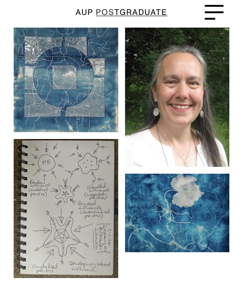 Residency sketchbook and cyanotype studies from Southcombe