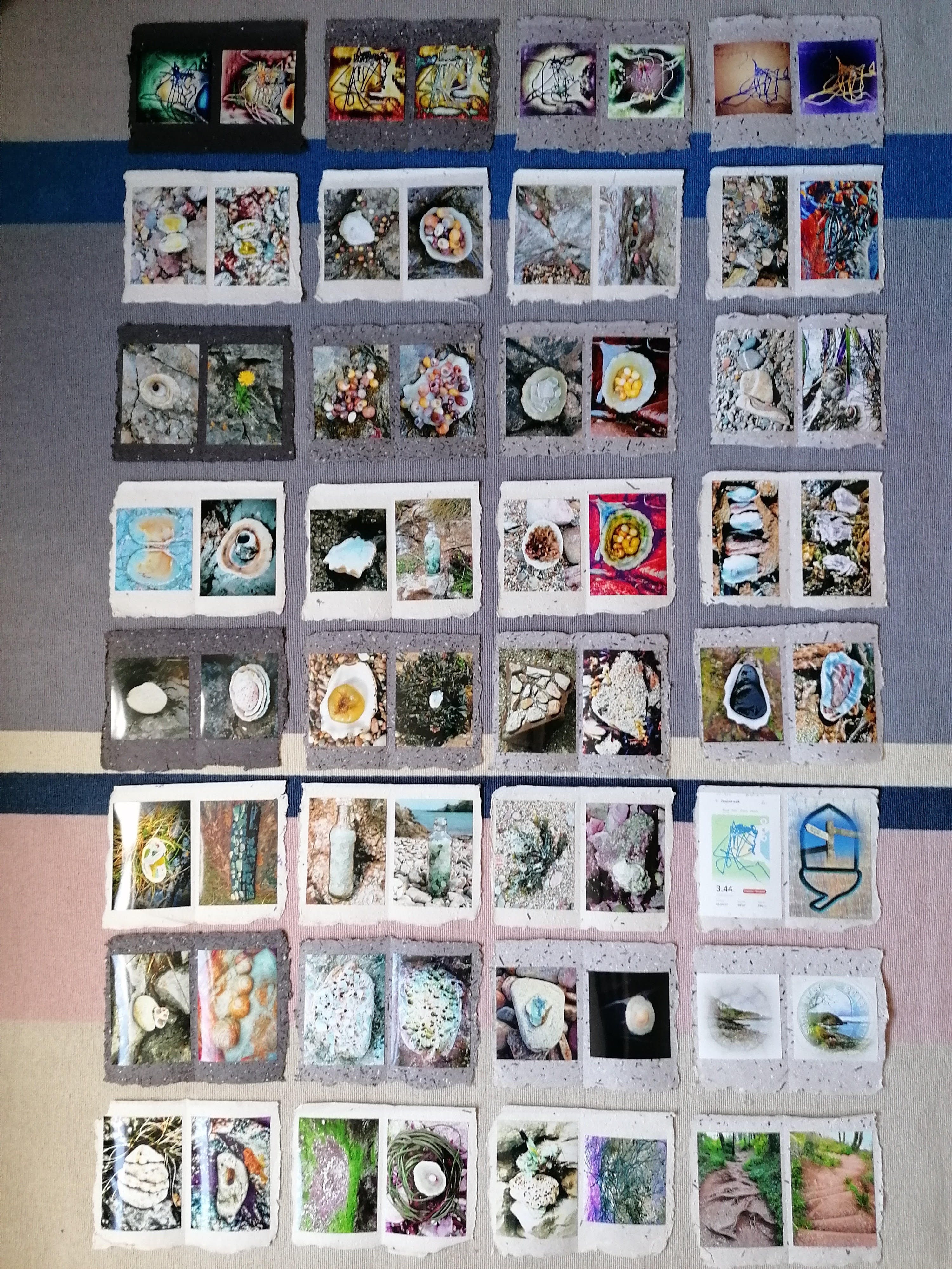 Complete spread of handmade paper pages